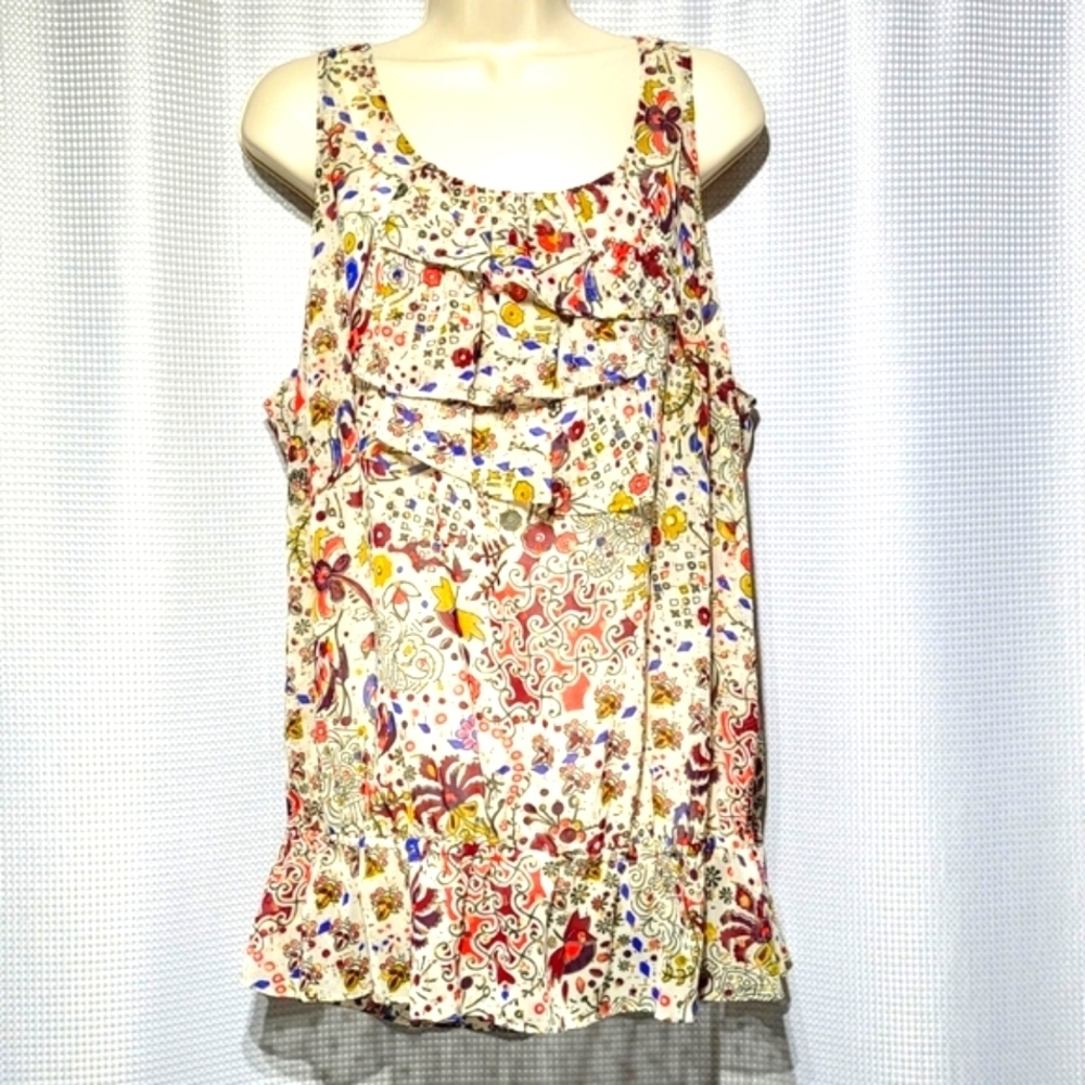 A.N.A. A New Approach Multicolor Floral Blouse (1X)